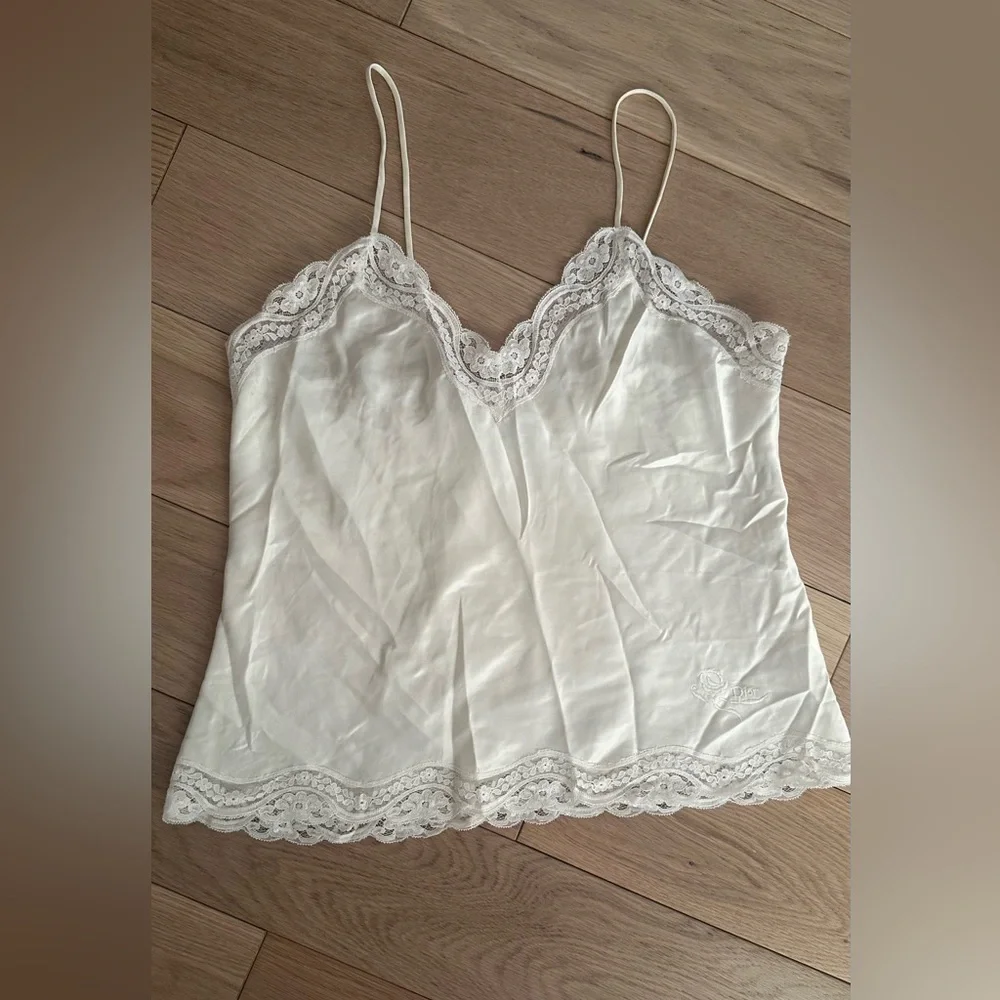 Vintage Dior ❤️ Christian Dior satin lace camisole size small - Picture 8 of 14